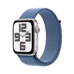 Apple Watch Se Gps 44mm Silver Aluminium Case With Winter Blue Sport Loop