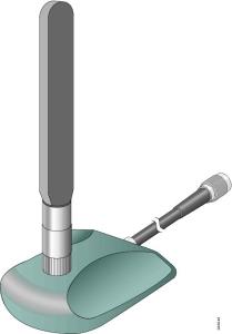 Single Antenna Extension Base With 10ft Cab