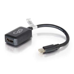 Mini DisplayPort Male to HDMI Female Adapter Converter - Black - 20cm