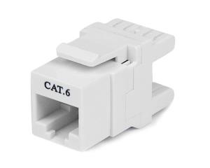 Category 6 Keystone Jack110 180 Degree White