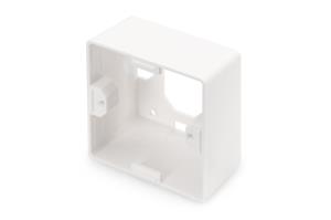 Surface mount box for faceplates 80x80x42 mm, color pure white, German layout