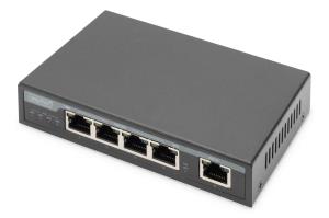 Gigabit PoE Indoor Extender, 4-port, 85W 100m extension, cascadable, self powered