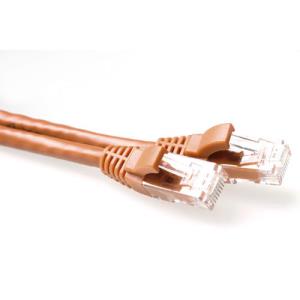 Patch cable - CAT6A - U/UTP - 7m - Brown