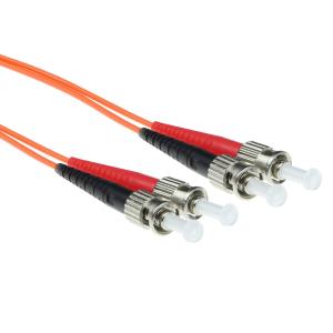 St-st 50/125m Om2 Duplex Fiber Optic Patch Cable 10m